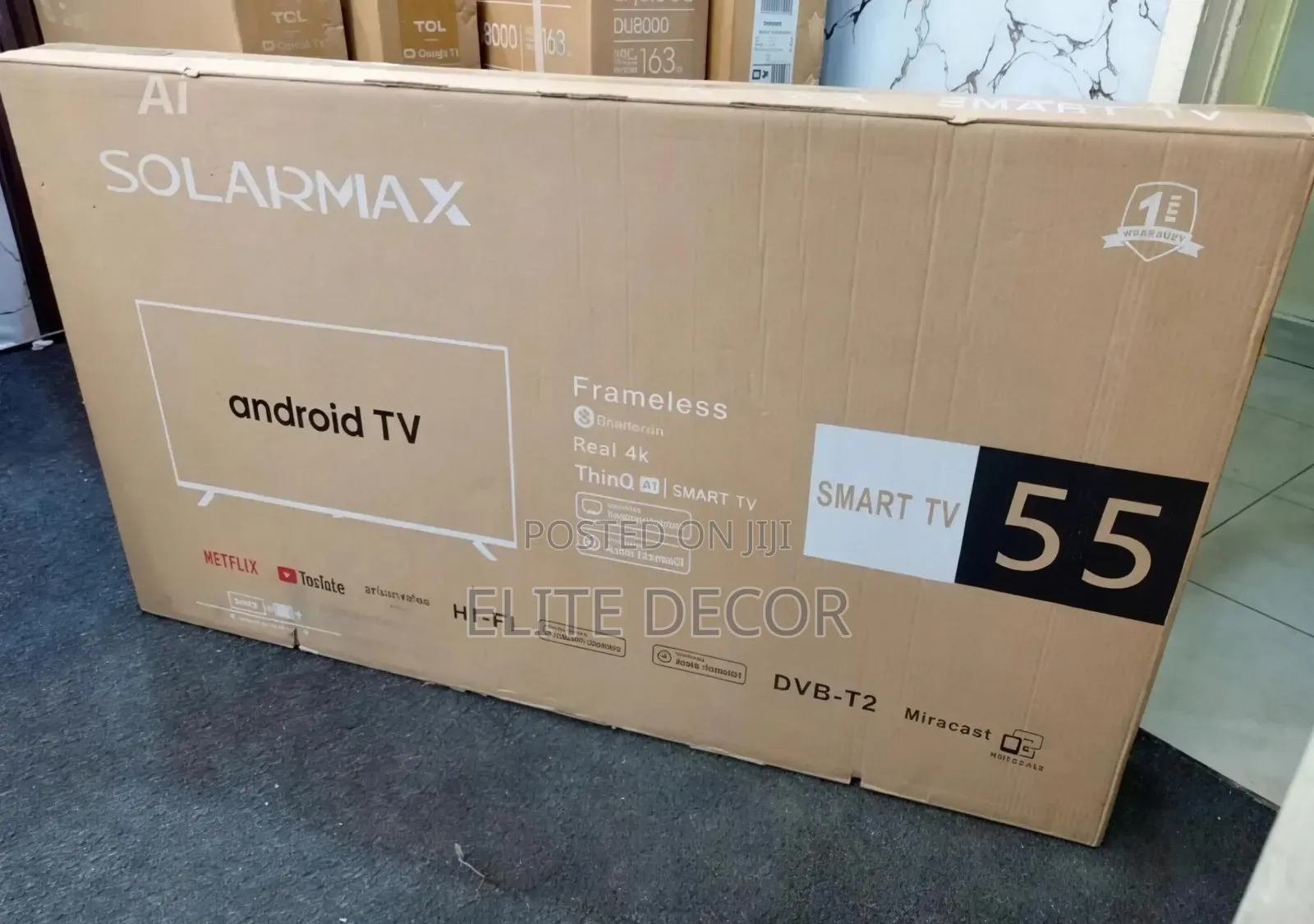 Solarmax 55 Inch Smart Android Tv Uhd | Netflix | Youtube Bluetooth