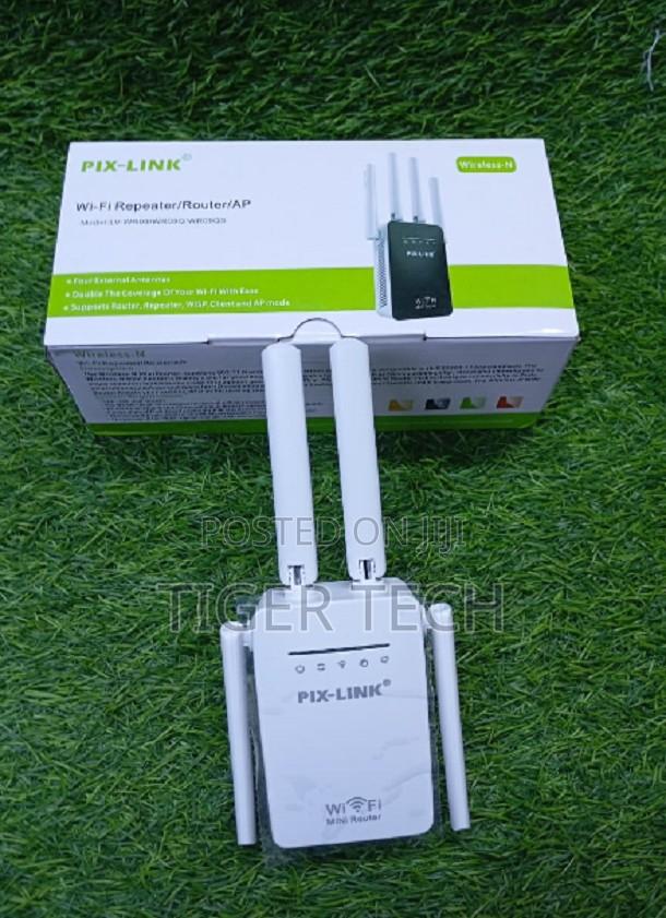 Pix Link Wi-Fi Repeater / Range Extender Eliminating Wi-Fi Dead Zones
