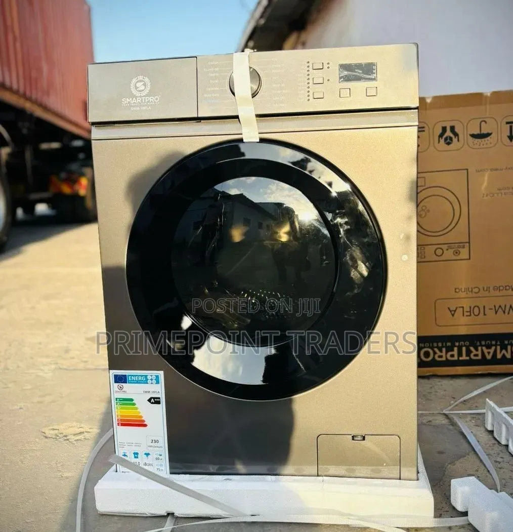 Smartpro 8kg Front Load Wash Spin Machine – Modern, Spacious
