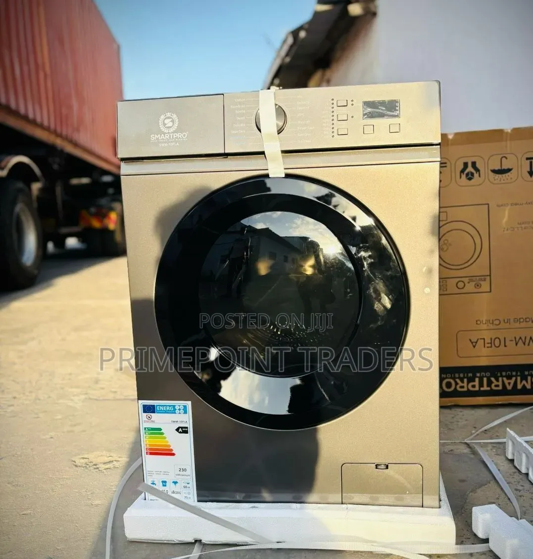 Smartpro 10kg Front Load Washing Machine – Large Capacity Wash Spin