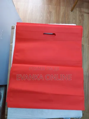 Non Woven Bag D-Cut Pack of 25 - (Red 35cmx45cm)