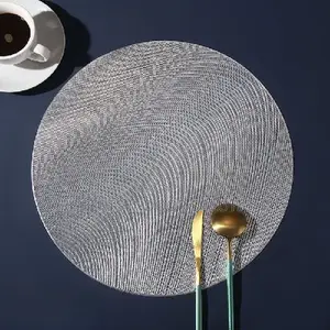 Anti-Skid Silver PVC Table Mats