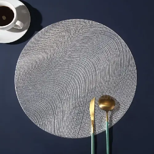 Anti-Skid Silver PVC Table Mats