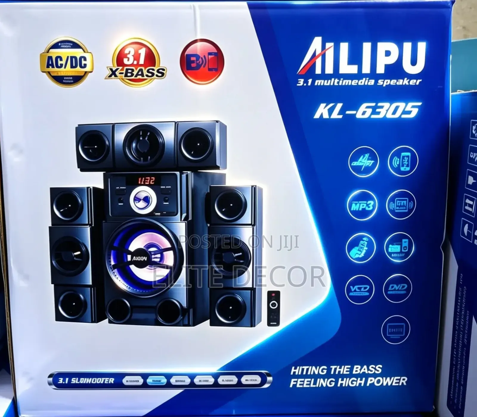 Ailipu 3.1ch Multimedia Home Theatre Speaker System Woofer – Bluetooth