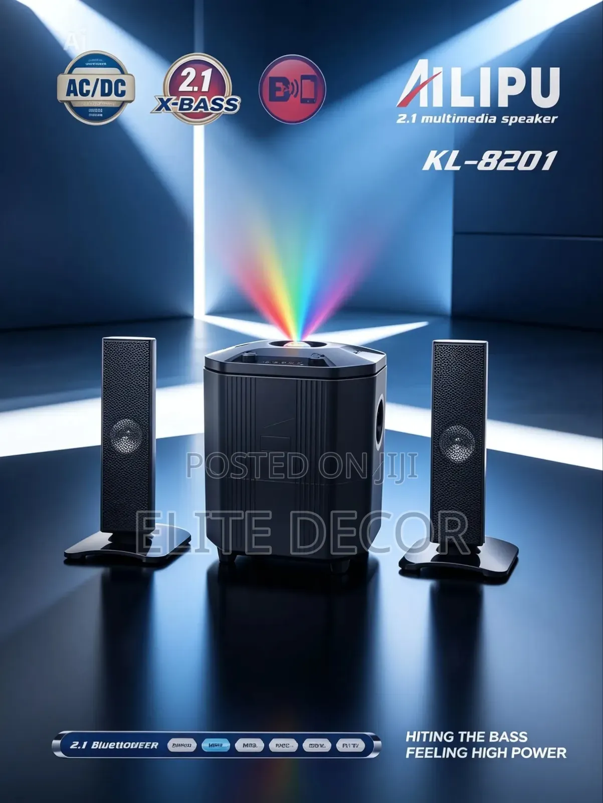 Ailipu 2.1ch Mtungi Multimedia Speaker System With Woofer – Bluetooth