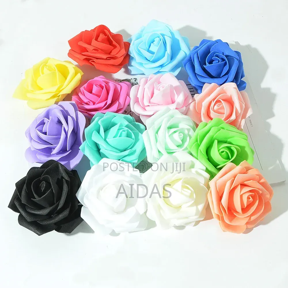 7cm Big Foam Rose Heads Artificial Roses Flowers Fake Heads Wedding