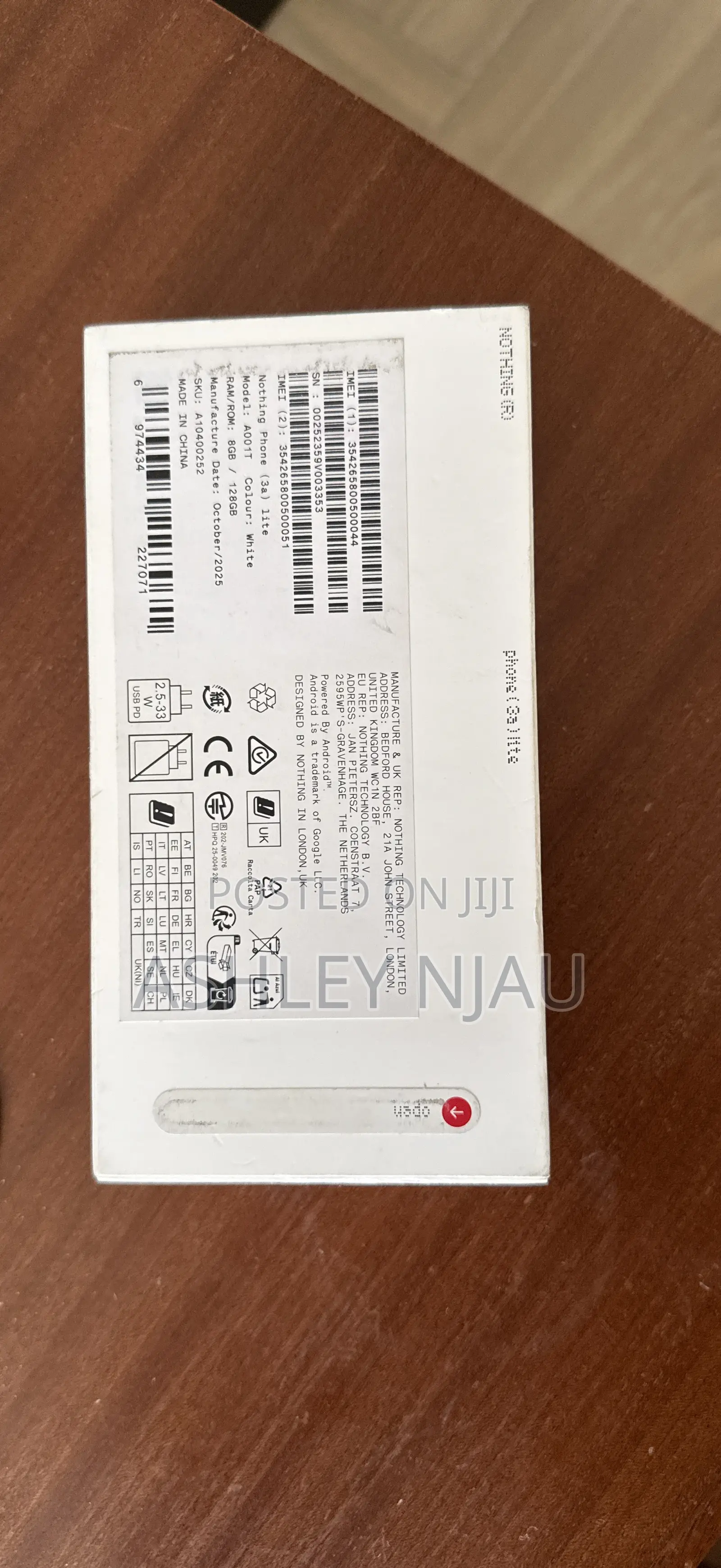 New Nothing Phone 3a Lite 128 GB White