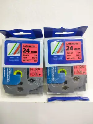 Brother Tz2-451 24mm X 8m Black on Red Label Tape