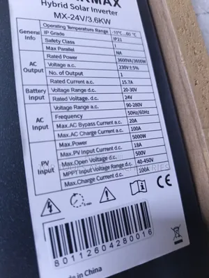 Solarmax 3.6kw 24v Hybrid Solar Inverter With Inbuilt MPPT Controller