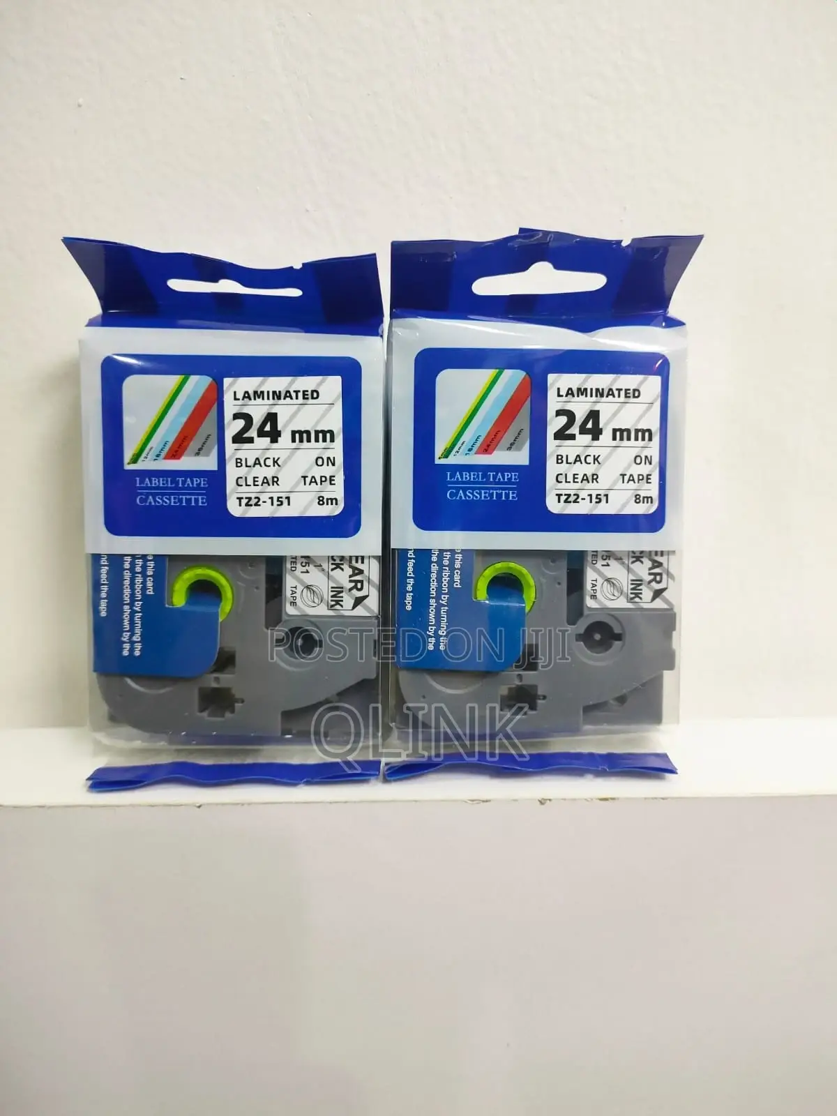 Brother Tz2-251 24mm X 8m Black On Clear Tape