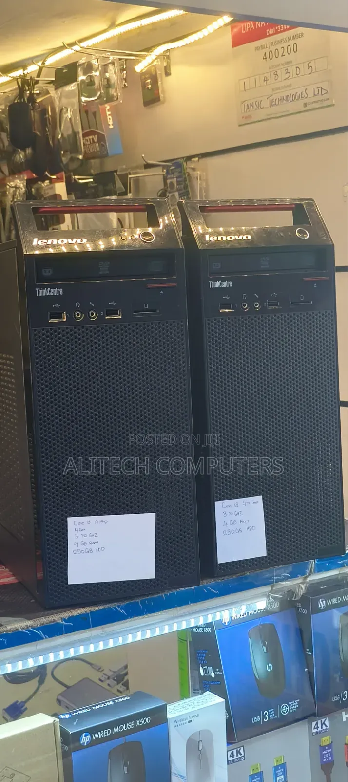 Desktop Computer Lenovo ThinkCentre M700 4GB Intel Core i3 HDD 256GB
