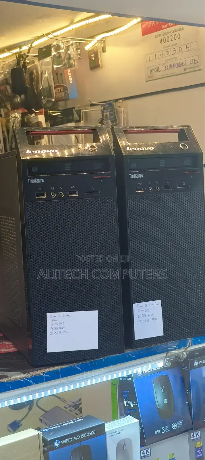 Desktop Computer Lenovo ThinkCentre M700 4GB Intel Core i3 HDD 256GB