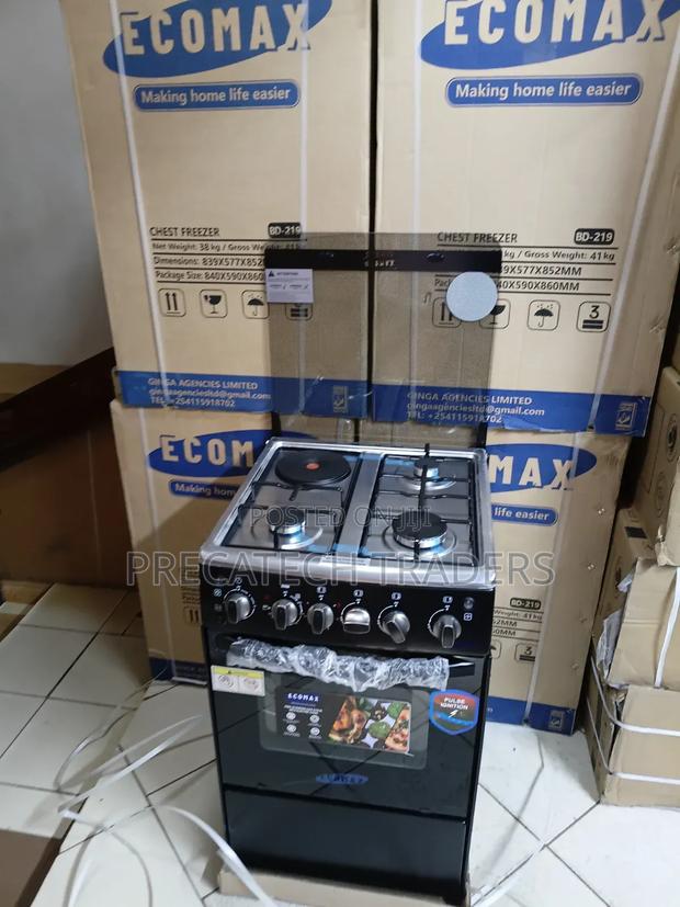Ecomax 50x55 Standing Cooker – 3 Gas + 1 Electric