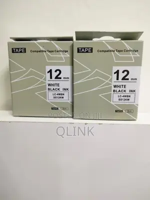 Epson Ss-12kw 12mm 8m Black On White Tape