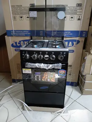 3+1 Ecomax 50x55 Freestanding Cooker – Black