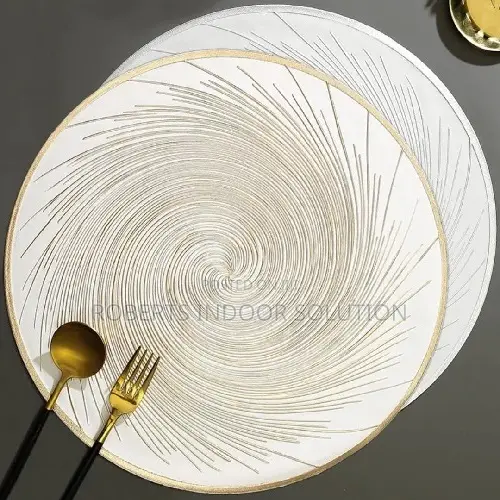 Round Gold and Silver Placemats