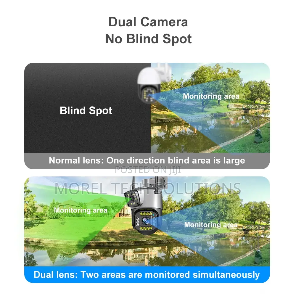 Wistino Dual-Lens 6mp Outdoor 4g/Wifi Pan-Tilt-Zoom Security Camera