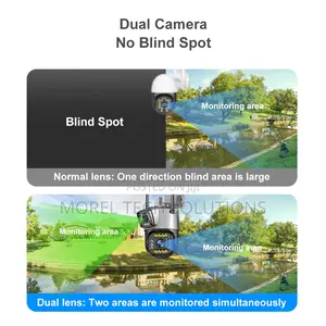 Wistino Dual-Lens 6mp Outdoor 4g/Wifi Pan-Tilt-Zoom Security Camera