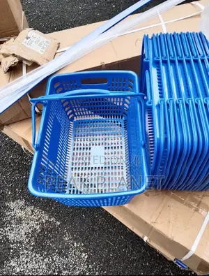Space-Saving Stackable Basket for Shops and Markets