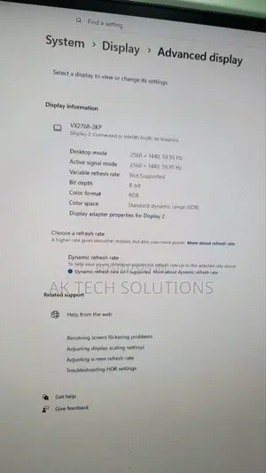Viewsonic Vx2768-2kp
 Display 
144hz Refresh Rate 
Speakers 