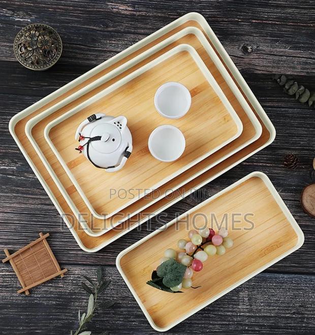 3pc Premium Wooden Serving Trays-Hg - thumbnail 4