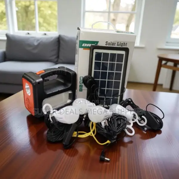 Dat at-9011b Solar Panel Lighting System With Usb Charging and Torch