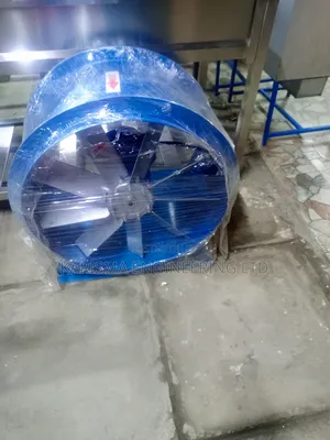 Blue Industrial Axial Flow Ventilation Fan
