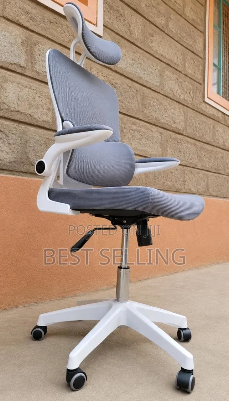 White Executive Office Chair With Lumbar Support