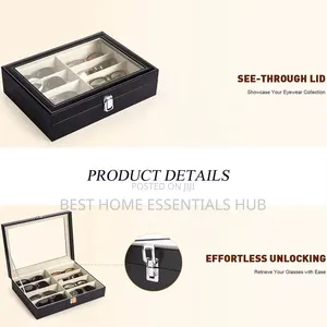 *8 Sots High Quality Pu Leather Sunglasses Organizer Box