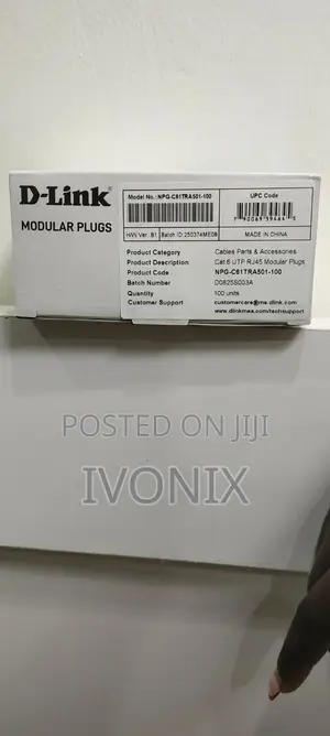 D-Link Rj45 Cat6 Connectors 100 PCS
