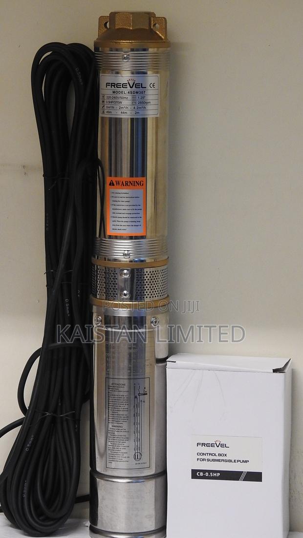 Freevel 0.5hp Submersible Water Pump – 49m Head. Borehole Pump