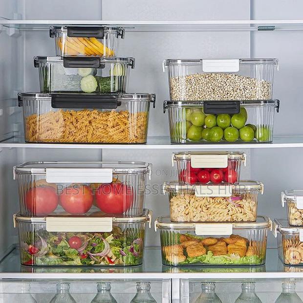 *4pcs \ Set Stackable Multipurpose Food Storage Containers Organizer - thumbnail 3