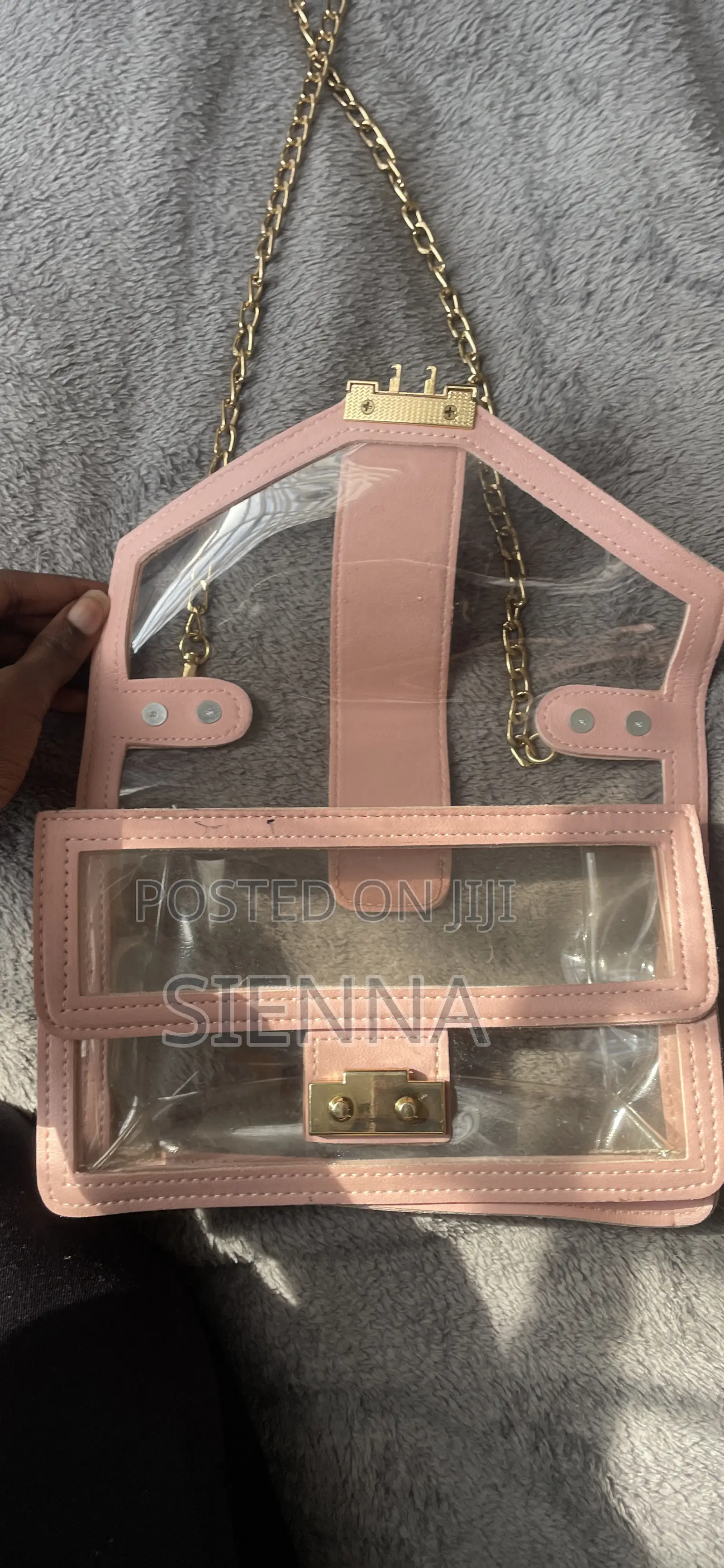 Clear Pink Sling Bag