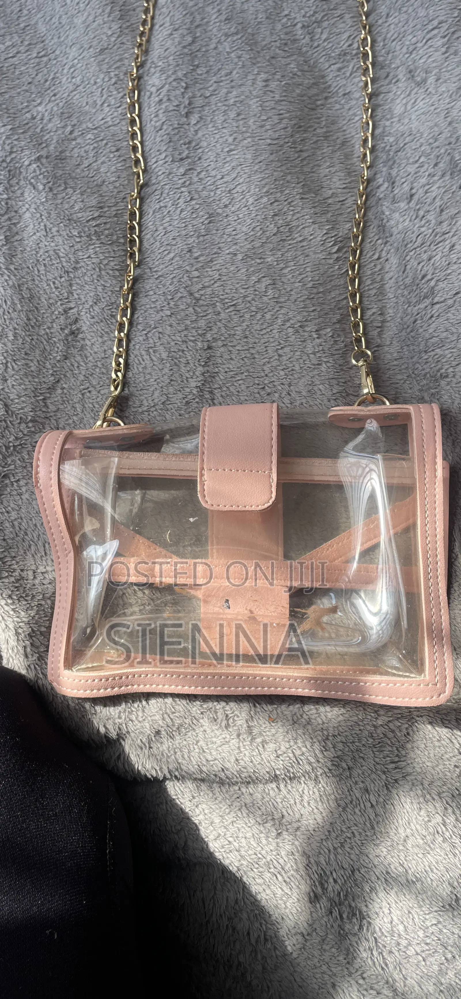Clear Pink Sling Bag