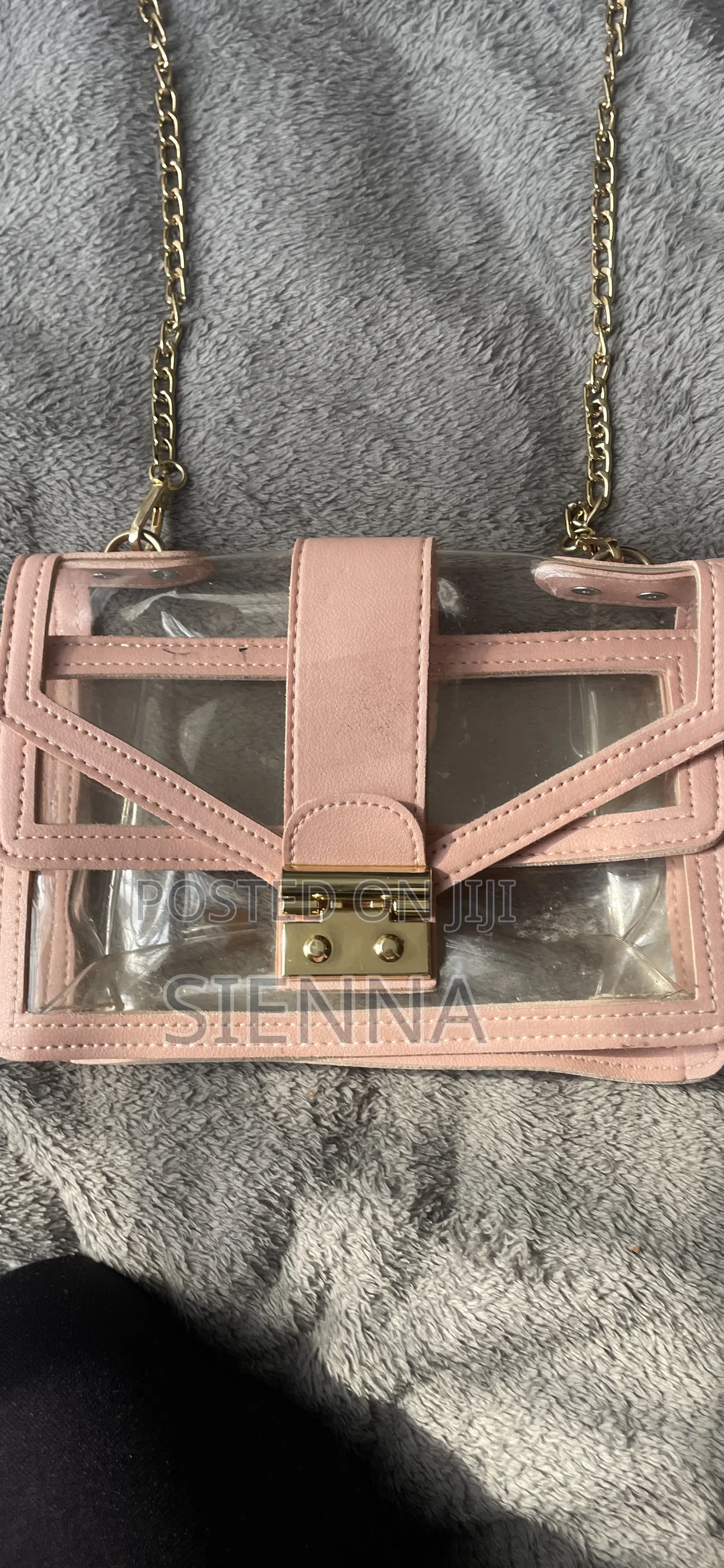 Clear Pink Sling Bag