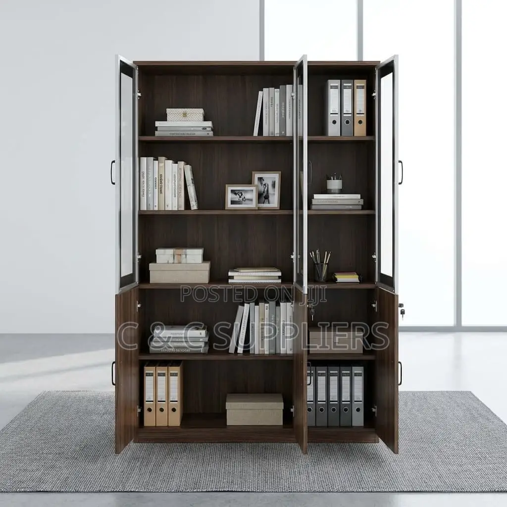 3-Door's Wood Home Office Cabinet