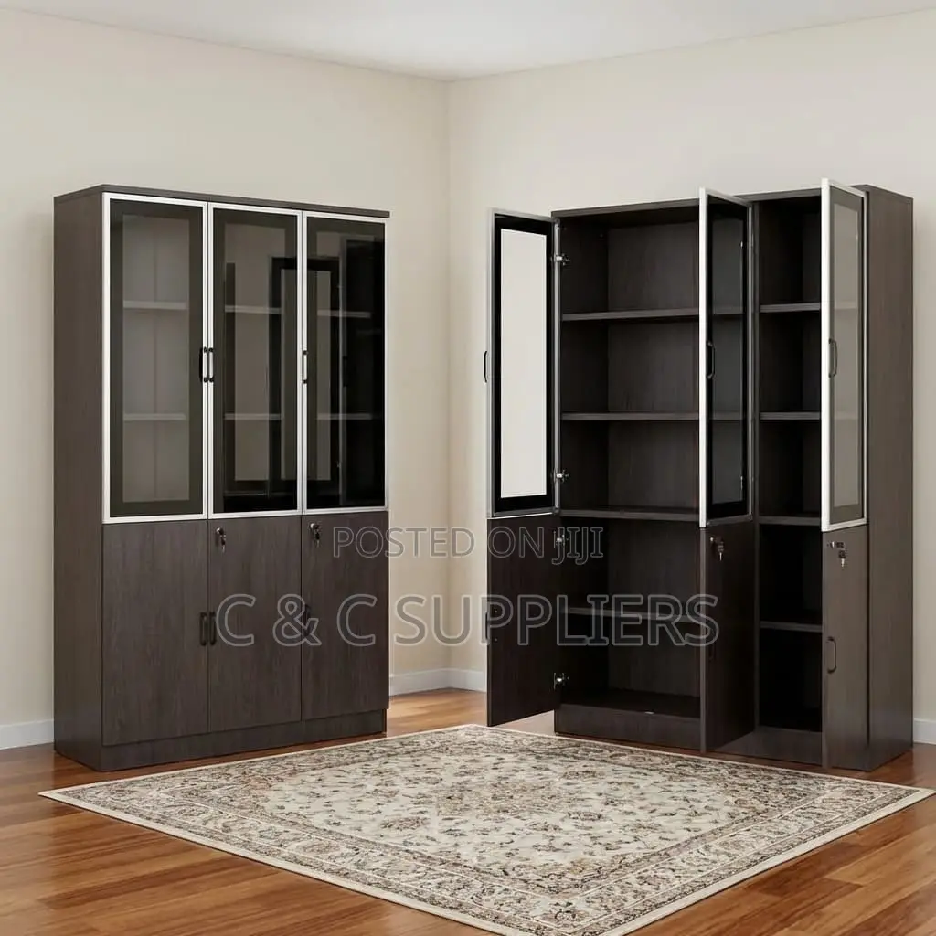 3-Door's Wood Home Office Cabinet