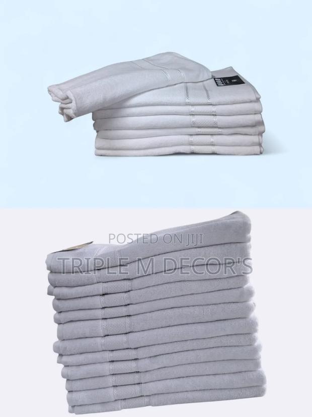 White Quality Large Towels - thumbnail 2