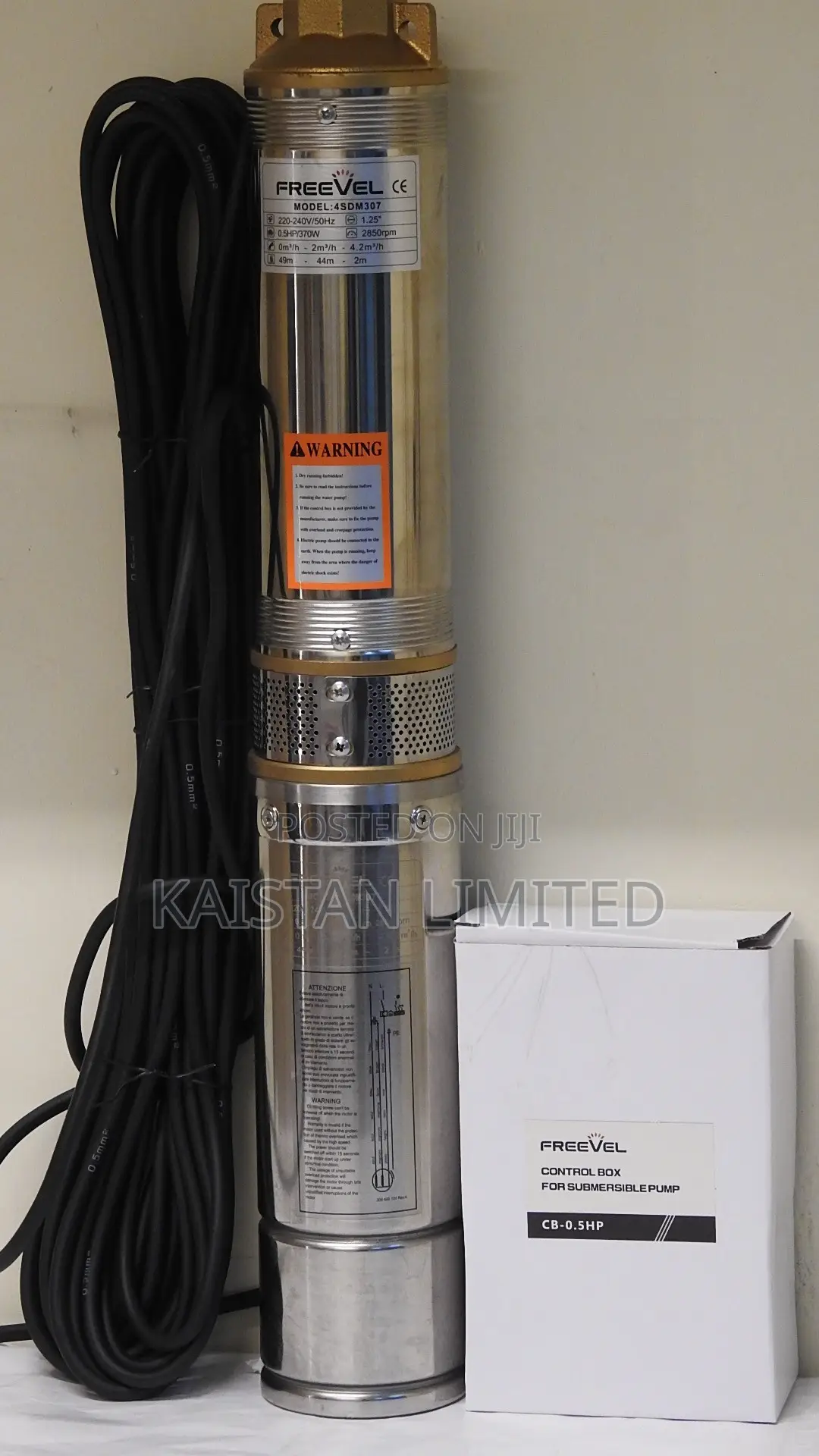 Freevel Submersible Water Pump 0.5hp/ Borehole Submersible Pump 0.5hp