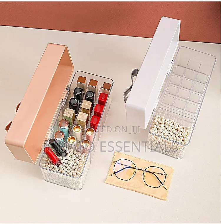 Elegant Lipstick Organizer Case Dustproof Makeup Storage Box
