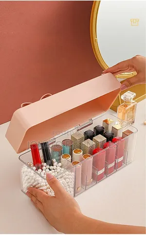 Elegant Lipstick Organizer Case Dustproof Makeup Storage Box