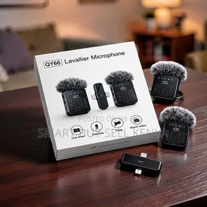 Premium 3 in 1 Dual Mics Wireless Lavalier Microphone
