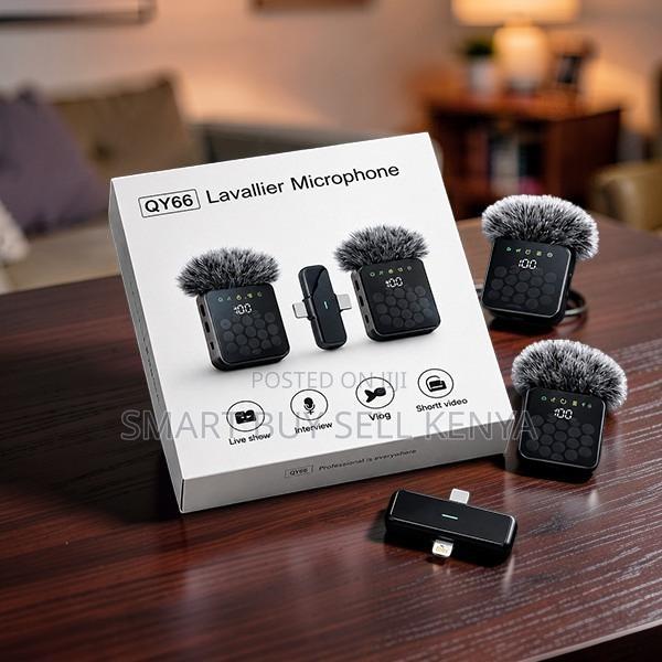 Premium 3 in 1 Dual Mics Wireless Lavalier Microphone