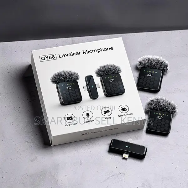 Noise-Canceling 3 in 1 Dual Mics Wireless Lavalier Microphone