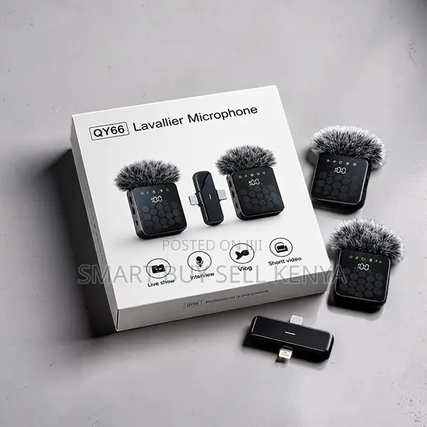 High Quality 3 in 1 Dual Mics Wireless Lavalier Microphone