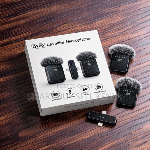 Video Recording 3 in 1 Dual Mics Wireless Lavalier Microphone