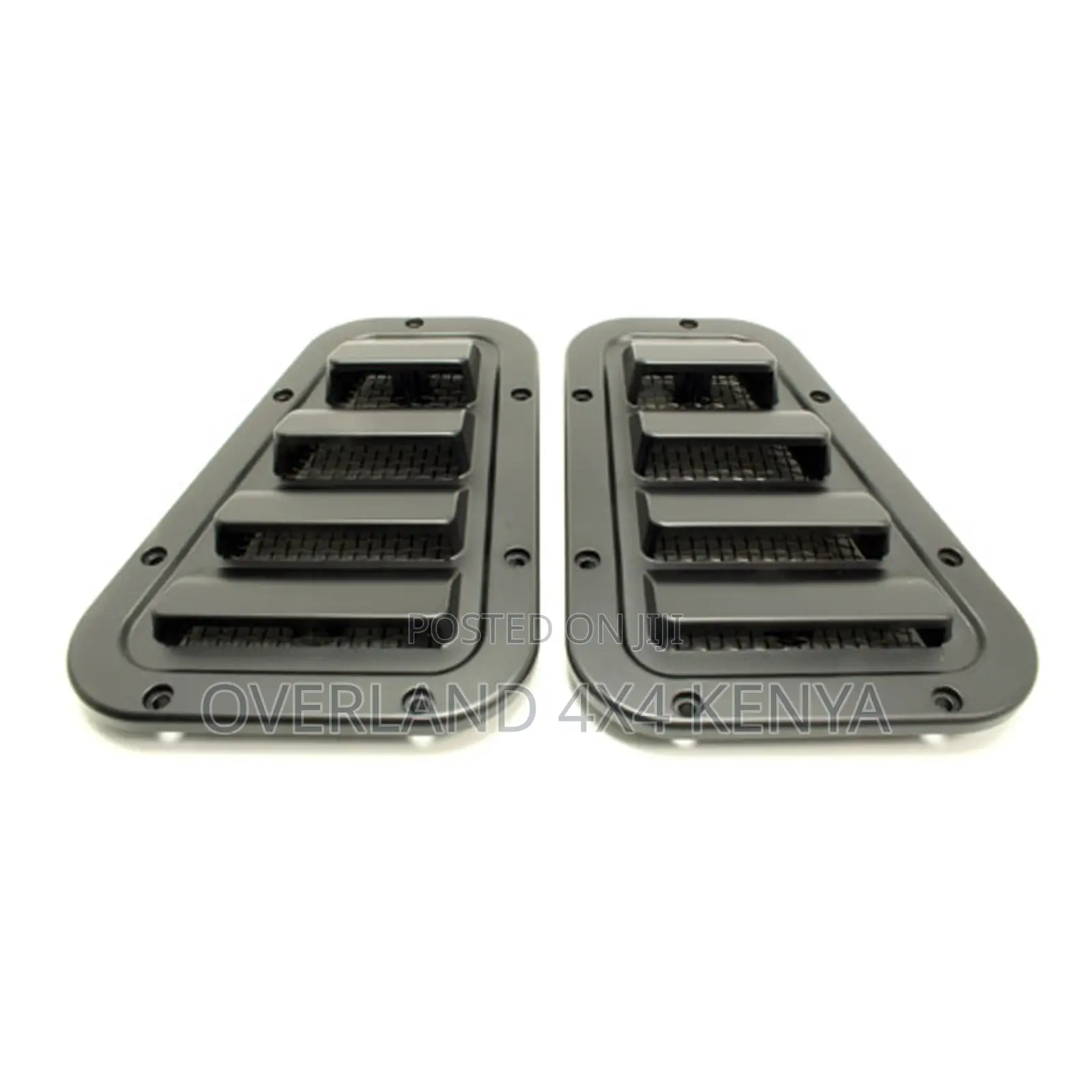 Sport Wing Top Vent Grille - Pair- Satin Black Defender 90/110/130