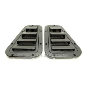 Sport Wing Top Vent Grille - Pair- Satin Black Defender 90/110/130