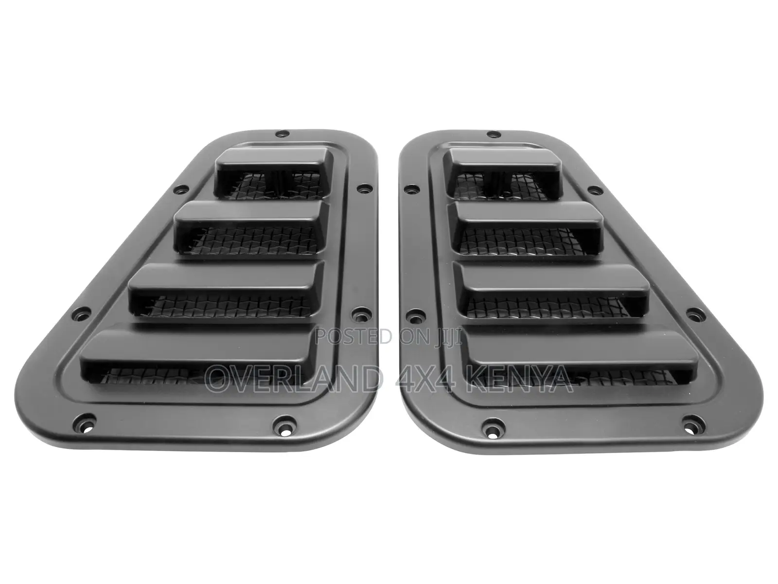 Sport Wing Top Vent Grille - Pair- Satin Black Defender 90/110/130