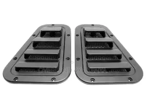 Sport Wing Top Vent Grille - Pair- Satin Black Defender 90/110/130